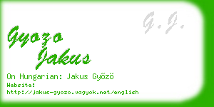 gyozo jakus business card